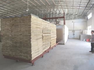 Stable Thermo Treated Lumber , 80000 Kcal / H Heat Treating Wood In Oven